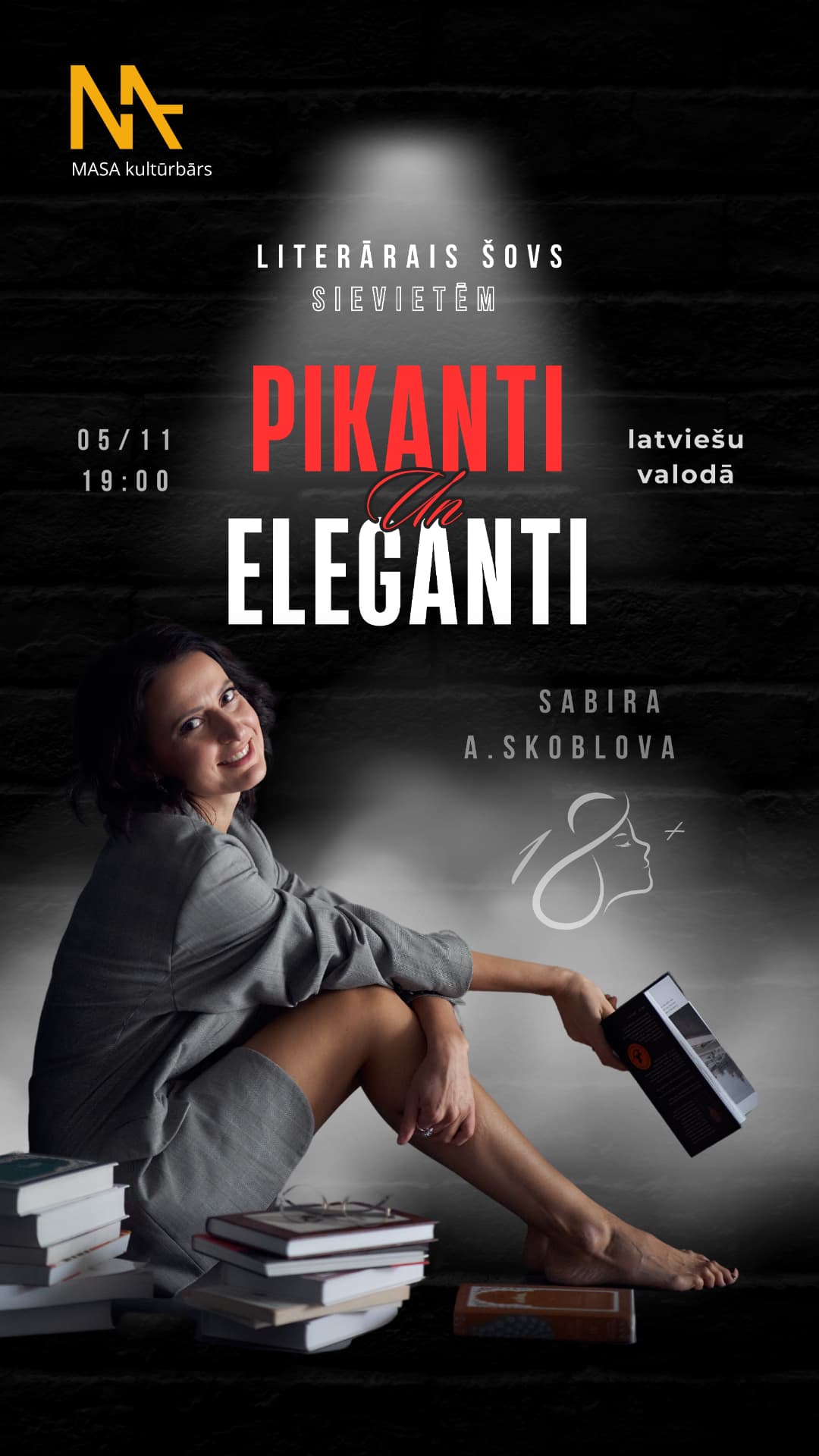 Афиша «Pikanti un eleganti» в MASA kultūrbārs